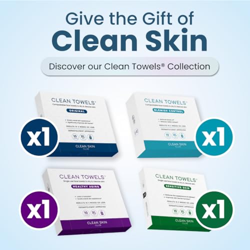 Clean Skin Club Clean Towels® XL Variety 4-Pack Travel Set, - Product Imagery