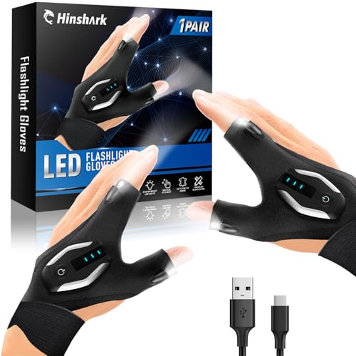 Gifts for Men LED Flashlight Gloves, Anniversary Birthday Gifts - Product Imagery
