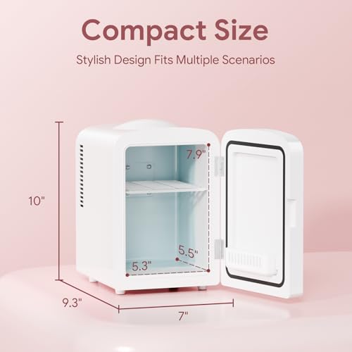 Xbeauty 4L Mini Skincare Fridge With Dimmable LED Mirror - Product Imagery