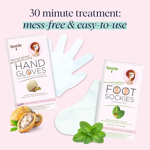 SpaLife Moisturizing Hand Gloves & Foot Mask Socks | Korean - Product Imagery
