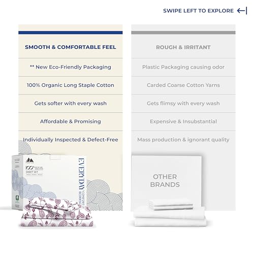 Mayfair Linen 100% Organic Cotton Printed Sheets Twin XL Size - - Product Imagery
