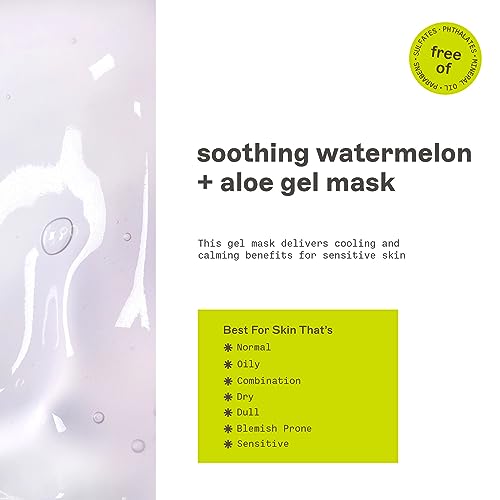 Freeman Soothing Watermelon & Aloe Gel Facial Mask, Hydrates, - Product Imagery