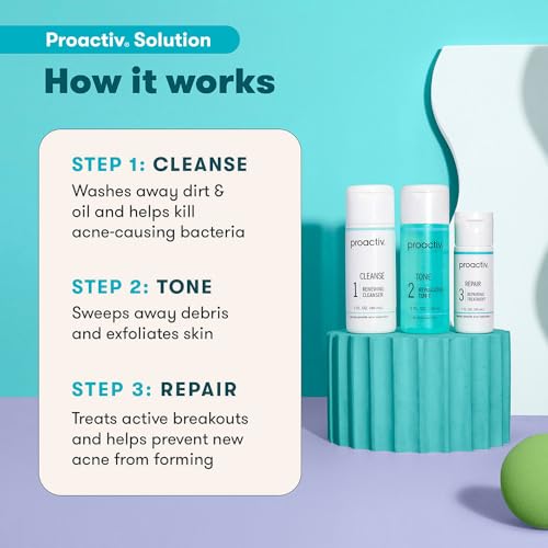 Proactiv 3 Step Acne Treatment - Benzoyl Peroxide Face Wash, - Product Imagery
