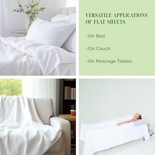 Luxury Flat Sheet on Amazon Elegant Comfort Wrinkle-Free 1500 - Product Imagery