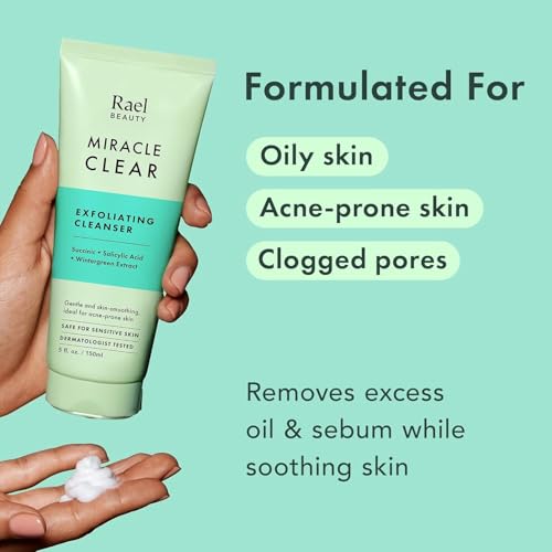 Rael Miracle Clear Facial Cleanser Face Wash (Exfoliating - Product Imagery