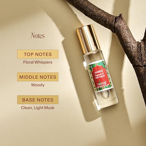 Nemat Amber Perfume Oil Roll-On for Women & Men, 10 ml - Product Imagery