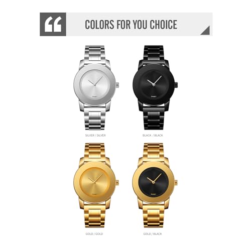 Gosasa Unisex Stainless Steel Quartz Watch, Diamond Accents - Product Imagery