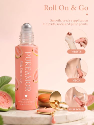 PUREAMOR Pink Guava Perfume Oil for Women, Pheromone Infused - Product Imagery