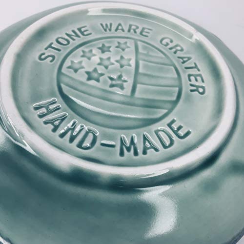 Premium Ceramic Garlic Grater Plate Set - Turquoise Mountain - Product Imagery