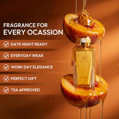 Merve Ambre Perfume for Women 3.4 Oz Long Lasting EDP Honey - Product Imagery