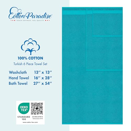 Cotton Paradise 100% Cotton Turkish Towel Set, Soft Absorbent - Product Imagery