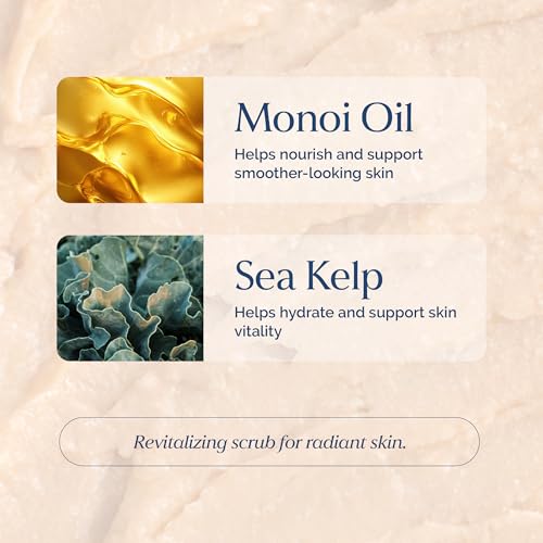 Exfoliating Face Scrub with Monoi Oil & Sea Kelp – Clarifying & - Product Imagery