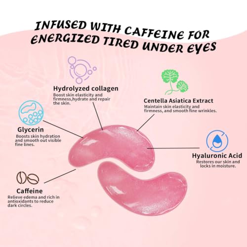 Maskiss Under Eye Patches (25 Pairs), Caffeine Eye Masks for - Product Imagery