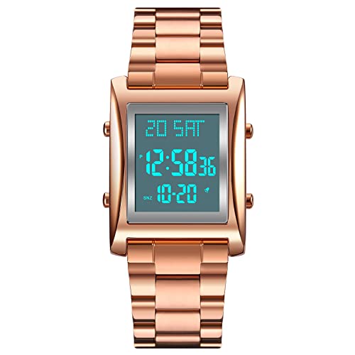 RNONDRY Mens Digital Watch Waterproof Stainless Steel Watches - Product Imagery