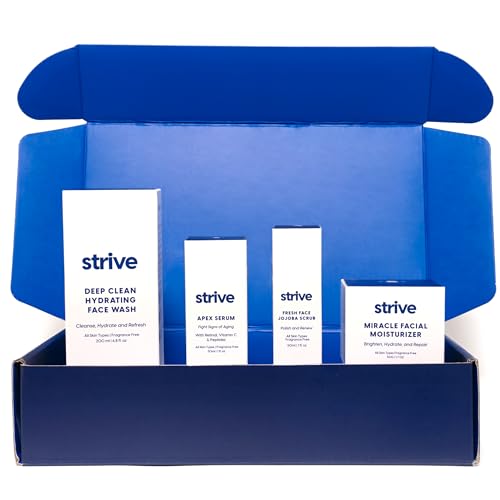 Mens Skin Care Set, 4 Piece Anti Aging Routine with Retinal and - Product Imagery