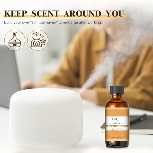 EUQEE Pumpkin Pie Fragrance Oil for Diffuser(2.02 Fl oz/60 ml) - Product Imagery