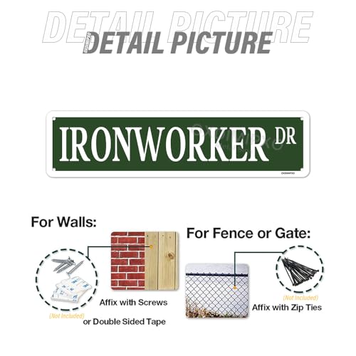 Ironworker Yard Sign Wall Decor Metal Ironworker Gifts for - Product Imagery