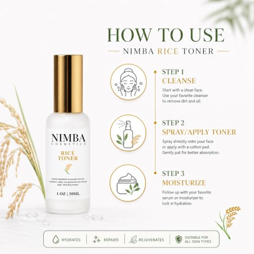 2 in 1 Rice Toner and Face Mist with B Vitamins and Minerals for - Product Imagery
