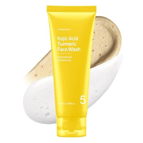 TOSOWOONG Kojic Acid Turmeric Face Wash for Brightening & Dark - Product Imagery