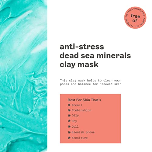 Freeman Anti-Stress Clay Mask, Dead Sea Mineral Face Mask, 6 Fl - Product Imagery