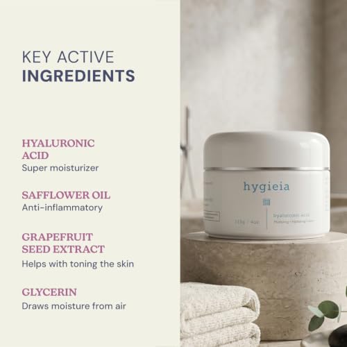 Hygieia + Hyaluronic Acid Liposomal Cream for Face, Neck & Body, - Product Imagery