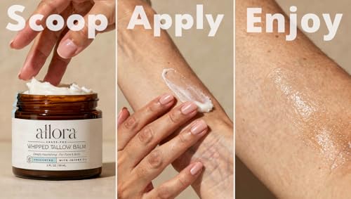 100% Grass Fed Beef Tallow for Skin - Whipped Tallow Balm with - Product Imagery