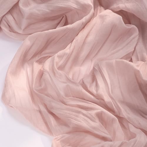 Pink Cheesecloth Table Runner Fall Boho Wedding Birthday Party - Product Imagery