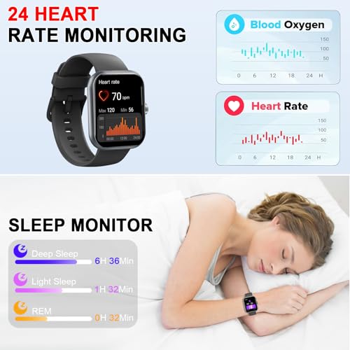 Smart Watch (Answer/Make Calls), 1.96" HD New Smartatch for Men - Product Imagery