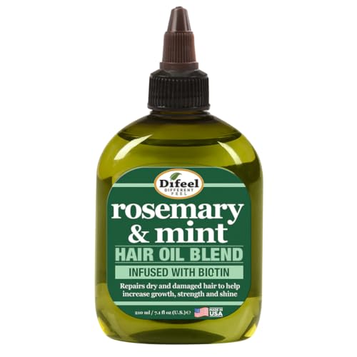 Difeel Rosemary and Mint Hair Oil Blend with Biotin 7.1 Ounce - Strengthening - Difeel Official Product View 1
