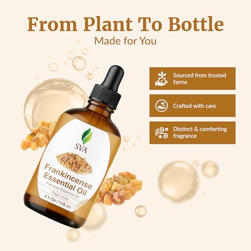 SVA Frankincense Essential Oil with Dropper, 4 Fl Oz (118 ml) - Product Imagery