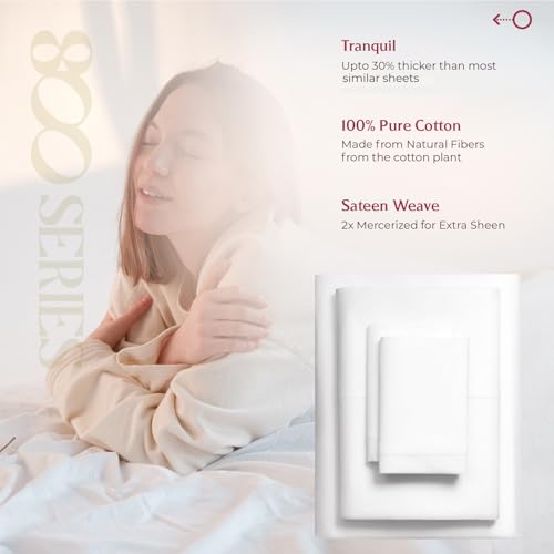 Mayfair Linen 100% Egyptian Cotton Sheets Full Size - Luxury 800 - Product Imagery