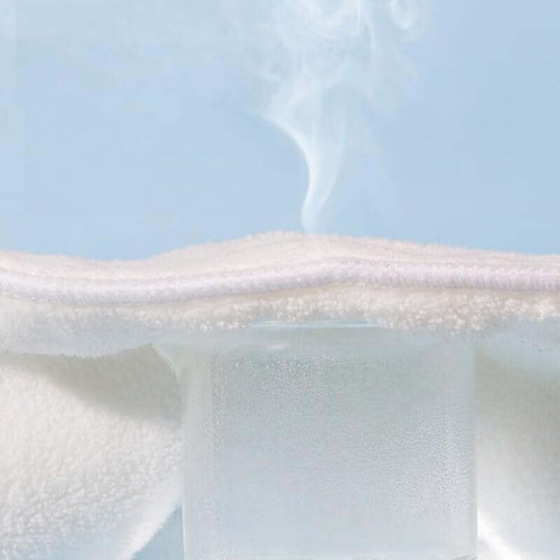 Hot and Cold Reusable Facial Mask Towel, Steam Moisturizing - Product Imagery
