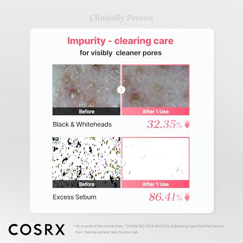 COSRX Red Rice Pore Peel Shot, Blackhead Remover AHA BHA PHA, - Product Imagery