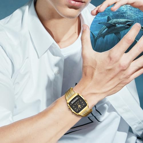 Unisex Men Women Simple Dual Display Dual Movement Analog Quartz - Product Imagery