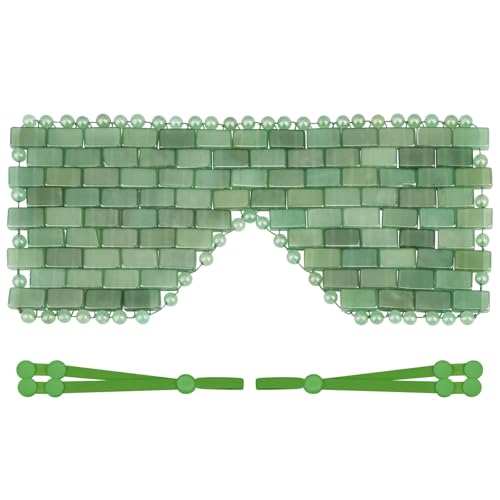 ideayard Jade Eye Mask Natural Jade Stone Beaded Eye Cover - ideayard Official Imagery - 1