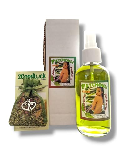 Patchouli Perfume w/Pheromones & Amulet for Rituals & Magic - - Product Imagery