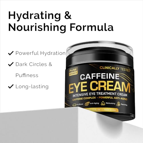 PURE RESEARCH Caffeine Eye Cream For Anti Aging, Dark Circles, - Product Imagery