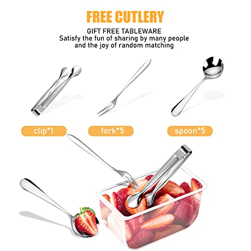 Condiment Tray with Stainless Steel Tableware, Chilled Condiment - Product Imagery