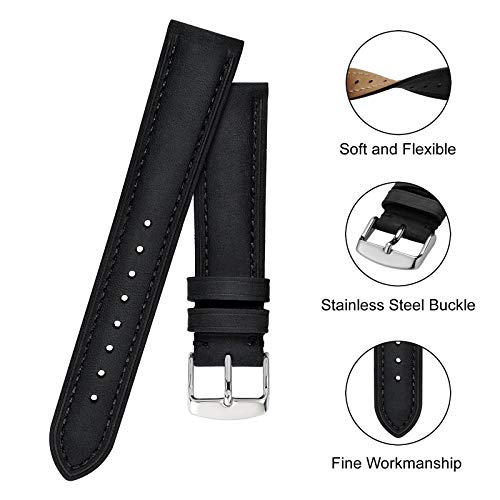 BISONSTRAP Watch Strap, Vintage Leather Replacement Bracelet, - Product Imagery