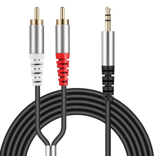 Amaxiu 3.5mm to RCA Cable, RCA to 3.5mm AUX Audio Y Splitter Cord by Amaxiu - Angle View 1