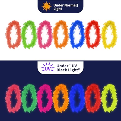 14Pcs Glow in The Dark Party Necklace, Neon Fluorescent - Product Imagery