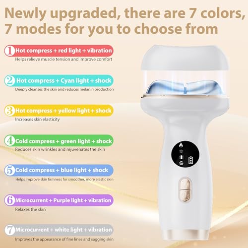 Upgraded Hot & Cold Dual Mode Face and Neck Beauty Massager, 7 - Product Imagery