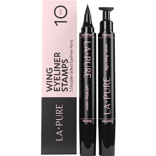LA PURE Winged Eyeliner Stamp for Easy Cat Eye Makeup 2x, Black – 10mm - View 1