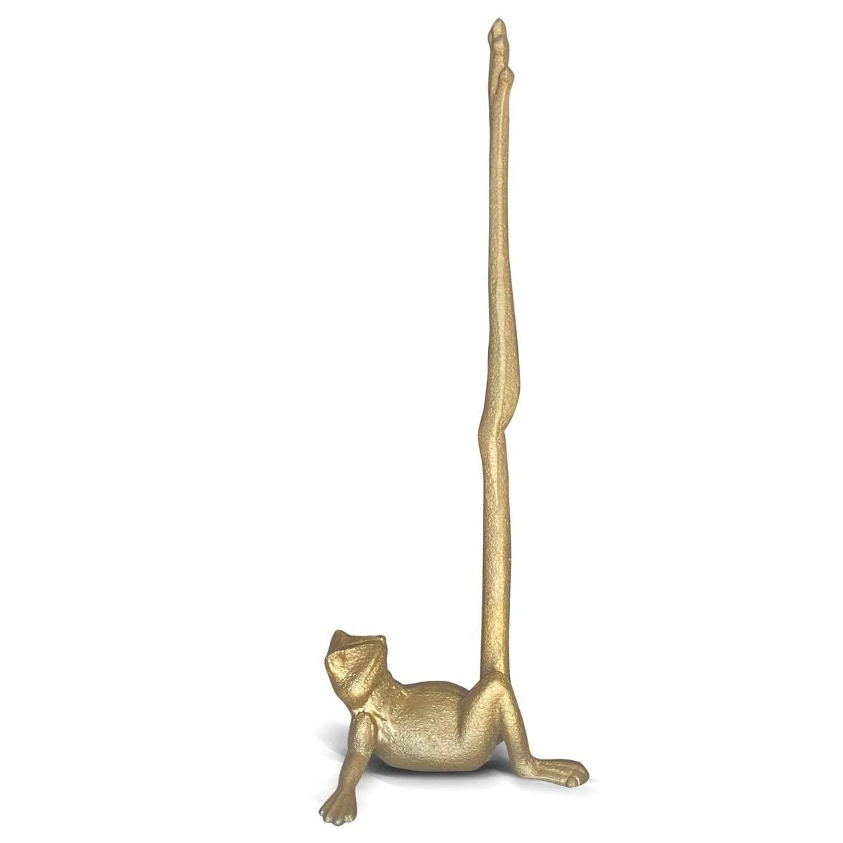 Gold Frog Paper Towel Holder Metal Toilet Paper Holder Stand - Wallcharmers Official Imagery - 1