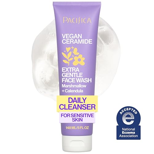 Pacifica Face Wash for Sensitive Skin Facial Cleanser Vegan Ce... - Product Imagery