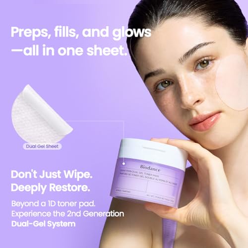 BIODANCE Caviar PDRN Dual Gel Toner Pads, Gentle Exfoliator & - Product Imagery