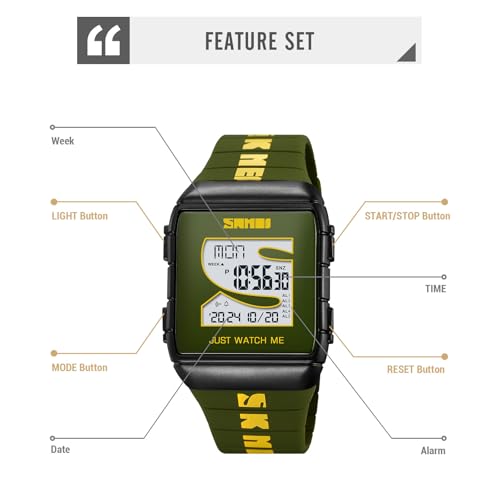 Unisex Waterproof Digital Watch Casual Electronic Wristwatch - Product Imagery