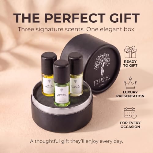 Eternal Women's Discovery Set 3 x 3ml Concentrated Perfume Oil - Product Imagery