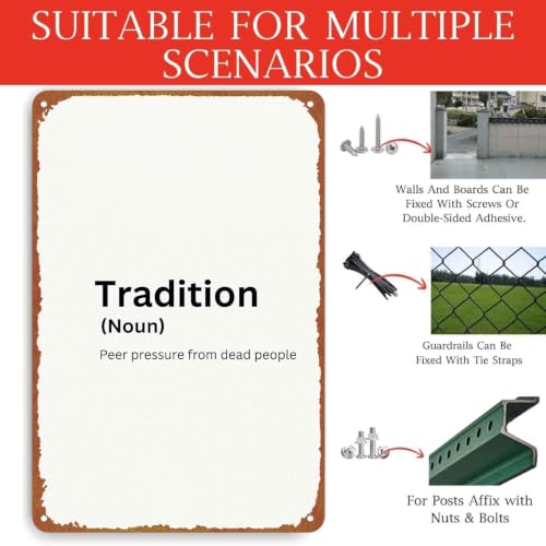 8x12 Inch Aluminum Funny Definition Wall Sign, Humorous - Product Imagery