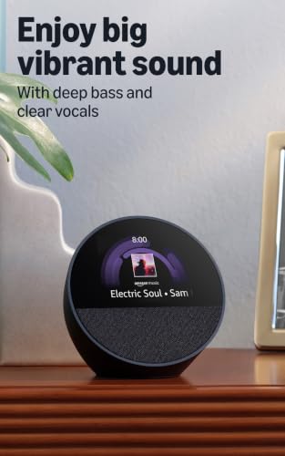 Amazon Echo Spot (newest model), Great for nightstands, offices - Product Imagery